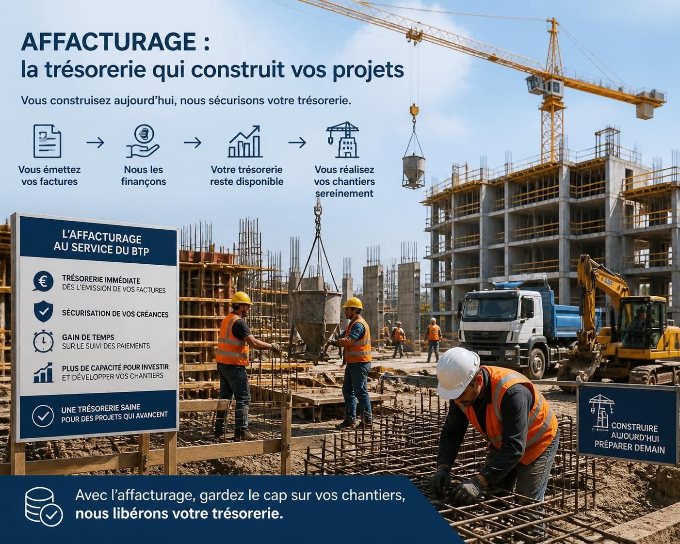 découvrez comment l'affacturage btp peut optimiser la trésorerie des entreprises du bâtiment en assurant un financement rapide et sécurisé de leurs factures.