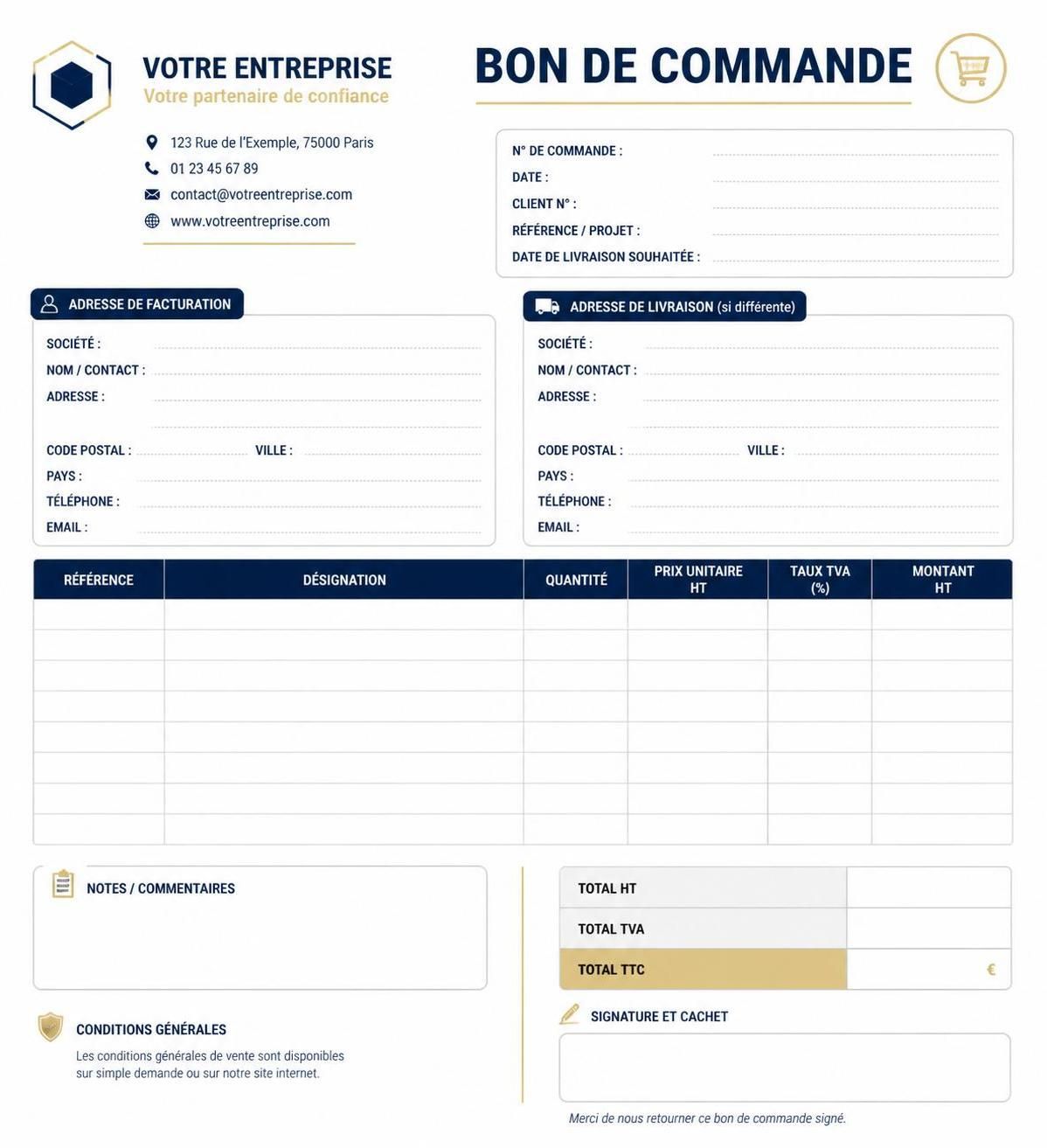 découvrez pourquoi le bon de commande vierge est un document essentiel pour sécuriser et organiser vos transactions commerciales efficacement.